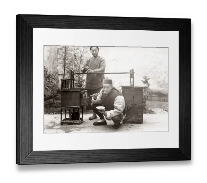 Framed Print : c. 1890 China - Chinese street vendor - food stall Framed Print : c. 1890 China - Chinese street vendor - food stall