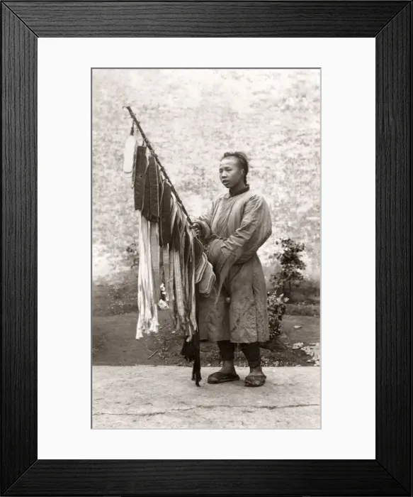 Framed Print : c. 1890 China - Chinese street vendor Framed Print : c. 1890 China - Chinese street vendor