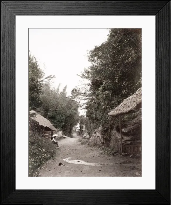 Framed Print : c. 1880s Japan - roadway in Kanazawa Framed Print : c. 1880s Japan - roadway in Kanazawa