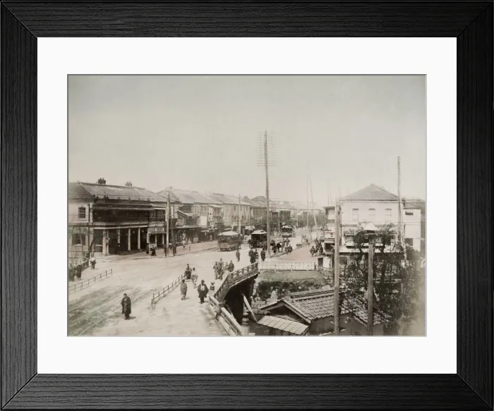 Framed Print : Trams and traffic, Shinbashi bridge, Tokyo, Japan Framed Print : Trams and traffic, Shinbashi bridge, Tokyo, Japan
