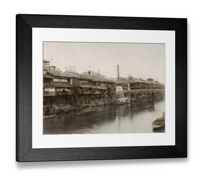 Framed Print : Dotonbori Osaka, buildings facing the canal, Japan Framed Print : Dotonbori Osaka, buildings facing the canal, Japan