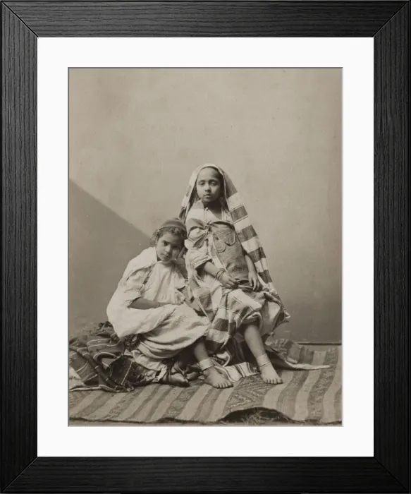 Framed Print : Young north African children, probably Algeria Framed Print : Young north African children, probably Algeria