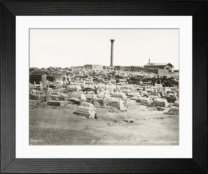 Framed Print : Pompeys Pillar, Roman triumphal column Alexandria, Egypt Framed Print : Pompeys Pillar, Roman triumphal column Alexandria, Egypt
