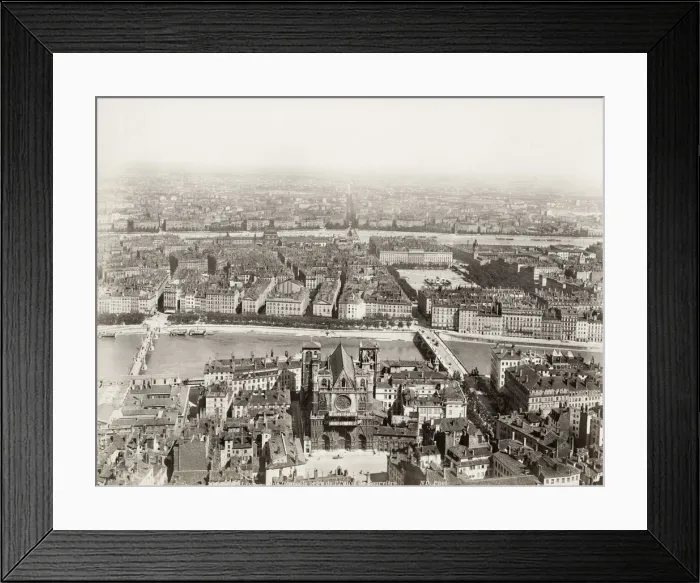 Framed Print : Lyon, France, taken from the spire of the Eglise de Fourviere Framed Print : Lyon, France, taken from the spire of the Eglise de Fourviere
