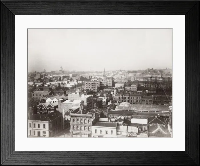 Framed Print : City centre view, likely Melbourne, Australia Framed Print : City centre view, likely Melbourne, Australia