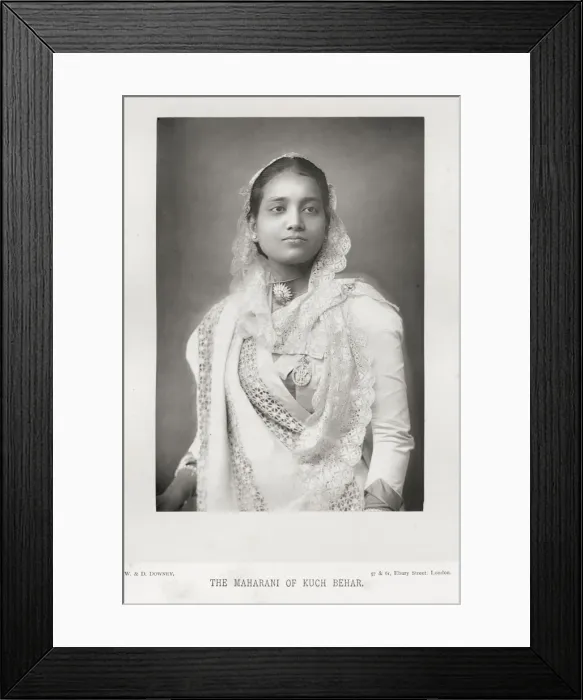 Framed Print : Maharani of Kuch Behar, Cooch Behar, Koch Bihar, India Framed Print : Maharani of Kuch Behar, Cooch Behar, Koch Bihar, India