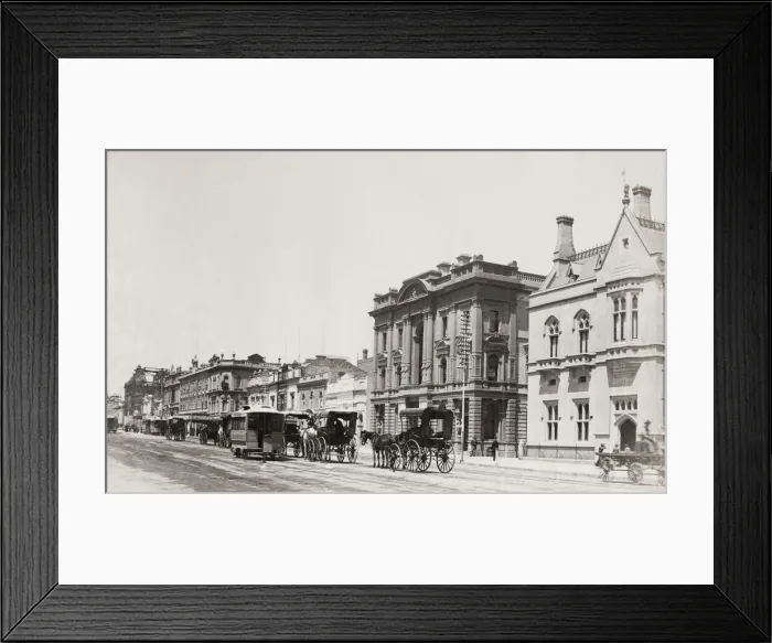 Framed Print : City centre view, likely Melbourne, Australia Framed Print : City centre view, likely Melbourne, Australia