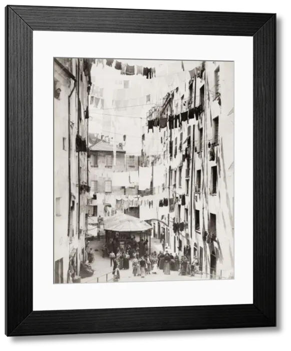 Framed Print : Washing, Truogoli di Santa Brigida, Genoa, Genova, Italy Framed Print : Washing, Truogoli di Santa Brigida, Genoa, Genova, Italy