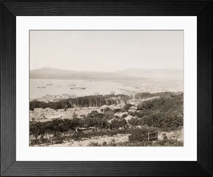Framed Print : View of the harbour of Hakodate, Japan Framed Print : View of the harbour of Hakodate, Japan