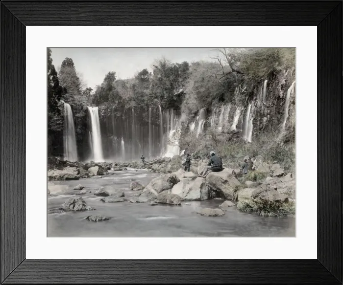 Framed Print : Shiraito Waterfall, Fujiyama, Japan, c. 1880 s Framed Print : Shiraito Waterfall, Fujiyama, Japan, c. 1880 s