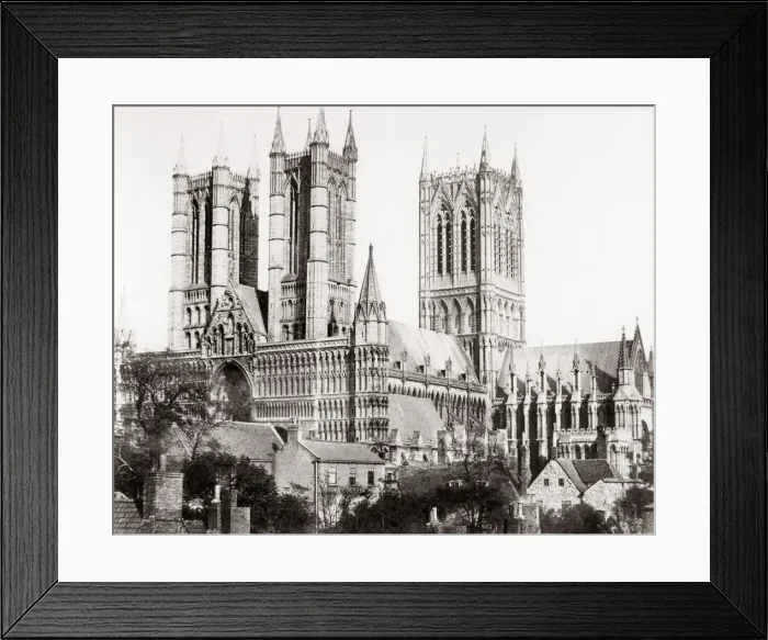 Framed Print : Lincoln Cathedral, Lincolnshire, c. 1870 s Framed Print : Lincoln Cathedral, Lincolnshire, c. 1870 s