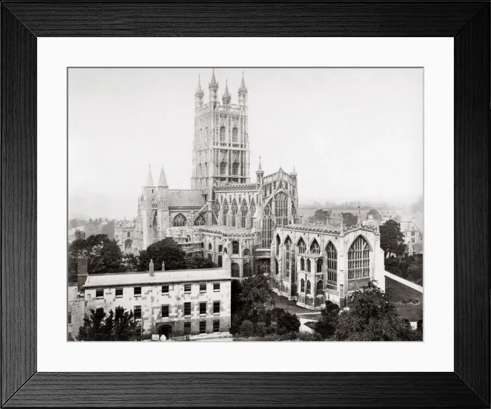 Framed Print : Gloucester Cathedral, Gloucestershire, c. 1870 s Framed Print : Gloucester Cathedral, Gloucestershire, c. 1870 s