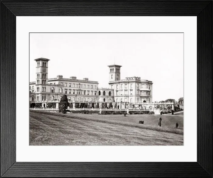 Framed Print : Osborne House, royal residence, Isle of Wight, c. 1870 s Framed Print : Osborne House, royal residence, Isle of Wight, c. 1870 s