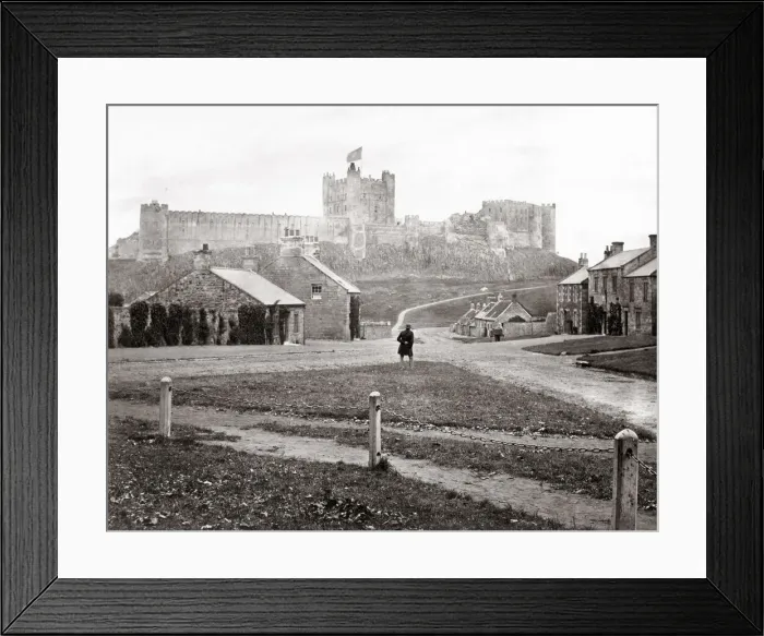 Framed Print : Bamborough Castle, Northumberland, c. 1870 s Framed Print : Bamborough Castle, Northumberland, c. 1870 s