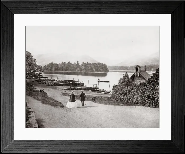 Framed Print : Boat house, Derwent Water, Keswick, Cumbria, c. 1870 s Framed Print : Boat house, Derwent Water, Keswick, Cumbria, c. 1870 s