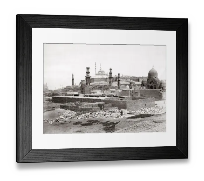 Framed Print : View of Cairo and the Citadel, Egypt c. 1870 s Framed Print : View of Cairo and the Citadel, Egypt c. 1870 s