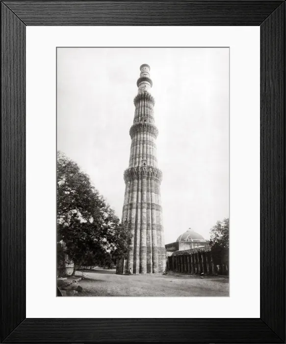 Framed Print : The Kutub Minar, Delhi, India, c. 1880 s Framed Print : The Kutub Minar, Delhi, India, c. 1880 s