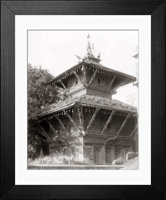 Framed Print : Nepalese temple, Benares (Varanasi), India c. 1890 Framed Print : Nepalese temple, Benares (Varanasi), India c. 1890