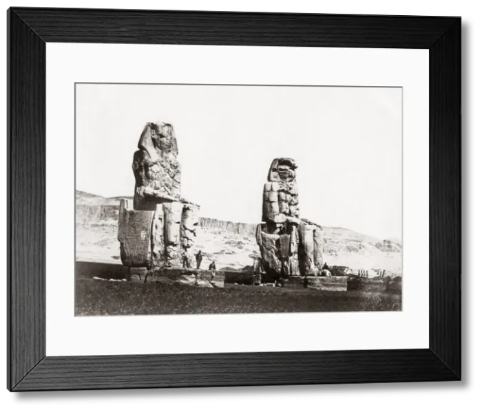 Framed Print : Colossi of Memnon, Egypt, c. 1880 Framed Print : Colossi of Memnon, Egypt, c. 1880