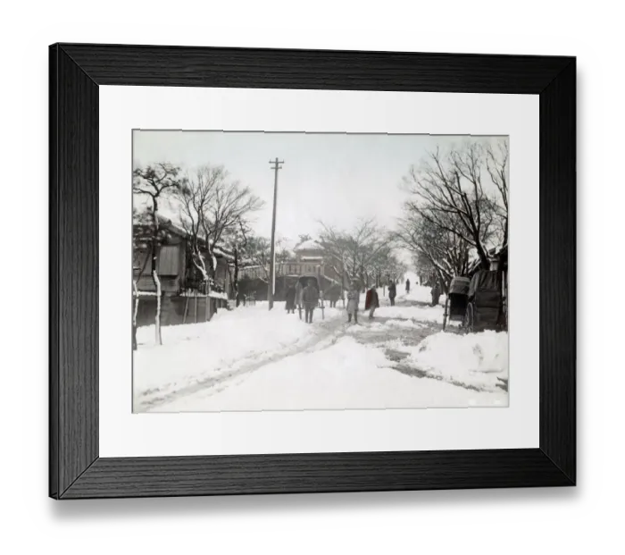 Framed Print : Snow scene, Japan, c. 1890 s Framed Print : Snow scene, Japan, c. 1890 s