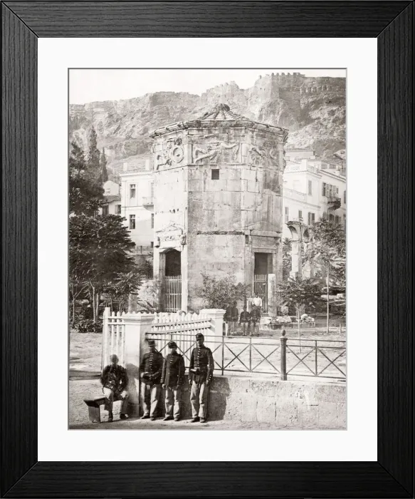 Framed Print : Soldiers at Tower of the Winds, Athens, Greece Framed Print : Soldiers at Tower of the Winds, Athens, Greece
