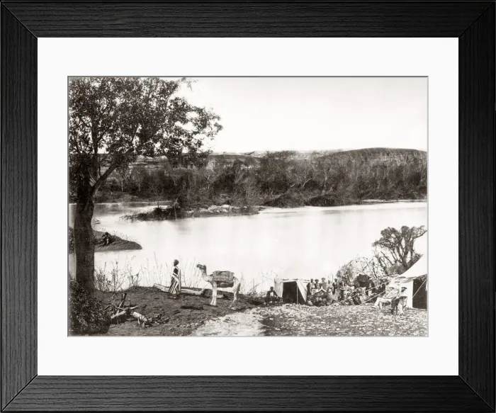 Framed Print : Chrisitan pilgrimage group banks of river Jordan Framed Print : Chrisitan pilgrimage group banks of river Jordan