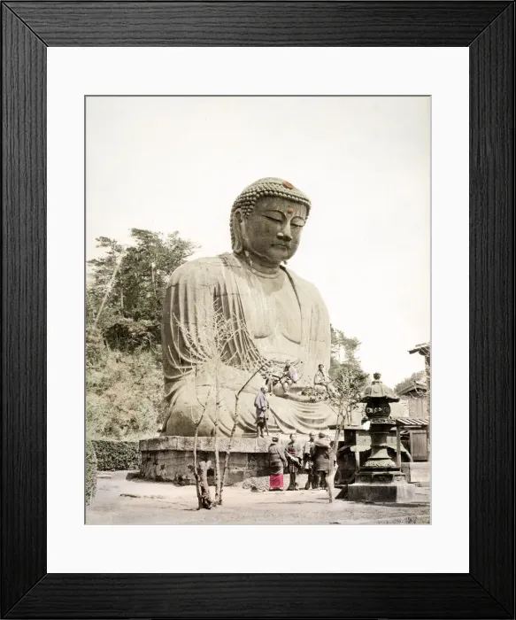 Framed Print : c. 1880s Japan - Diabutsu bronze buddha Framed Print : c. 1880s Japan - Diabutsu bronze buddha