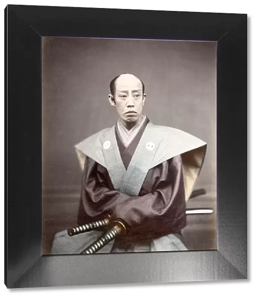 c. 1880s Japan - elderly Samurai warrior - an actor?