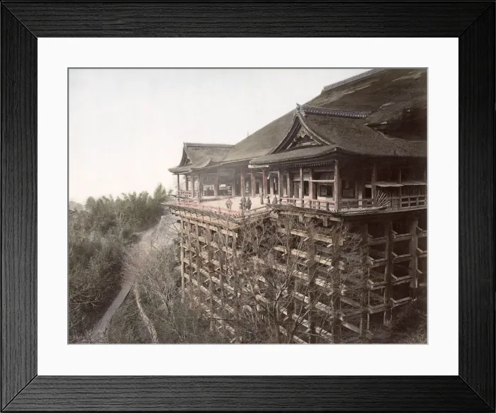 Framed Print : c. 1880s Japan - Kiyomizu temple, Kyoto Framed Print : c. 1880s Japan - Kiyomizu temple, Kyoto