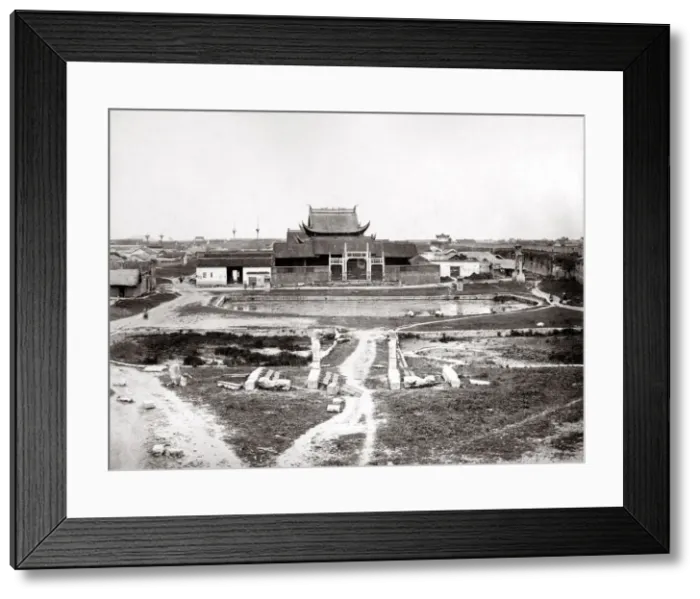 Framed Print : c. 1880s China - Chinese temple or fortress complex Framed Print : c. 1880s China - Chinese temple or fortress complex