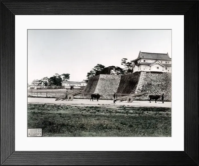 Framed Print : c. 1880s Japan - castle and army barracks Tokyo Framed Print : c. 1880s Japan - castle and army barracks Tokyo