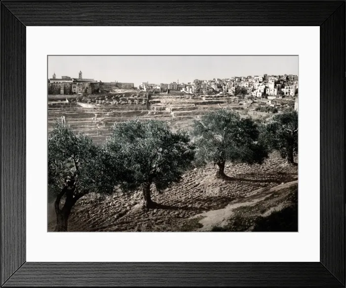 Framed Print : Israel Palestine photochrome - town of Bethlehem Framed Print : Israel Palestine photochrome - town of Bethlehem