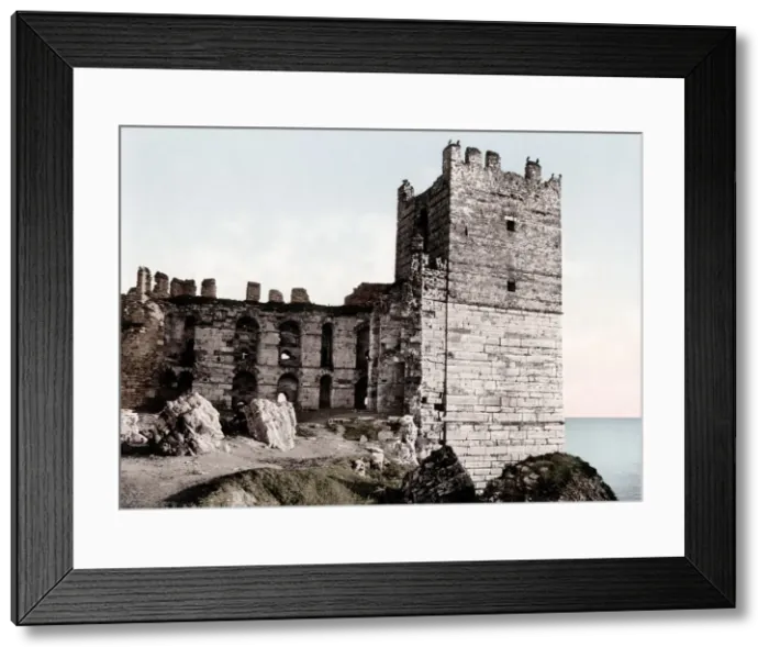 Framed Print : c. 1890s Turkey ancient castle tower Framed Print : c. 1890s Turkey ancient castle tower