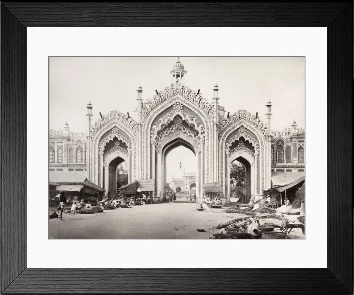 Framed Print : Hussainabad Gate, Lucknow, India, Samuel Bourne image Framed Print : Hussainabad Gate, Lucknow, India, Samuel Bourne image