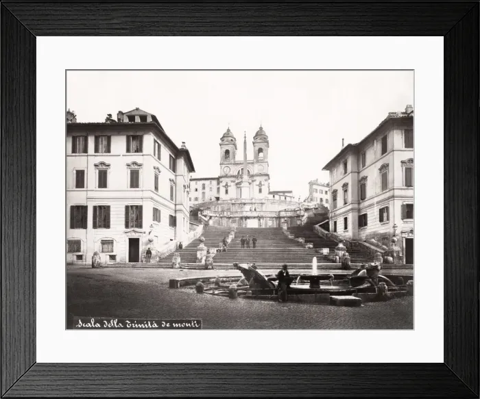 Framed Print : Spanish Steps, Trinitadei Monti, Rome Italy, c. 1870 s Framed Print : Spanish Steps, Trinitadei Monti, Rome Italy, c. 1870 s