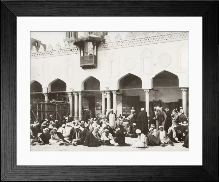 Framed Print : Muslim men, Al-Azhar Mosque, in Cairo, Egypt Framed Print : Muslim men, Al-Azhar Mosque, in Cairo, Egypt