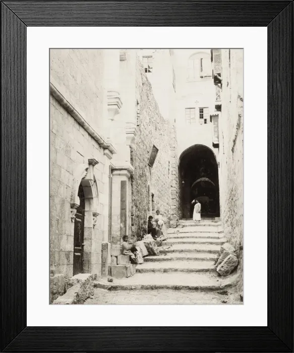 Framed Print : Street in Jerusalem, the house of St Veronica Framed Print : Street in Jerusalem, the house of St Veronica