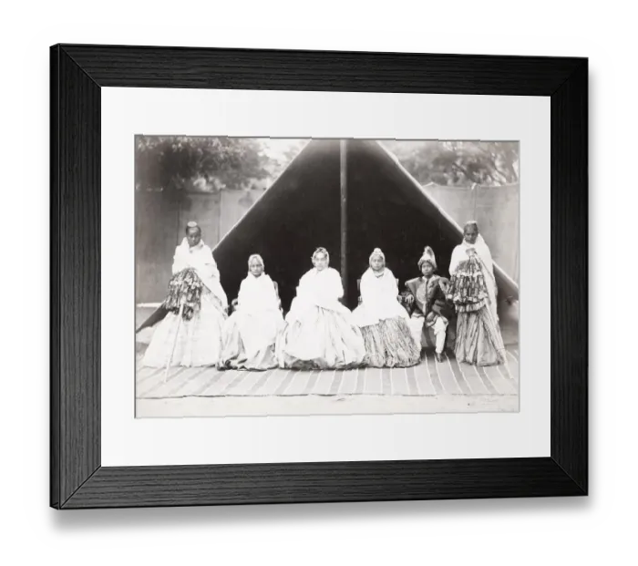 Framed Print : Group of Indian nobility in fine clothes Framed Print : Group of Indian nobility in fine clothes