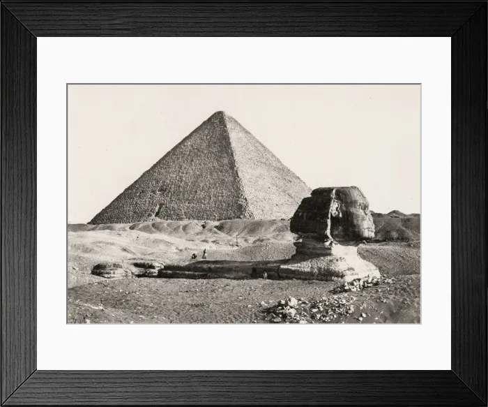 Framed Print : Francis Frith, Egypt, 1857: pyramid at Gizeh and the Sphinx Framed Print : Francis Frith, Egypt, 1857: pyramid at Gizeh and the Sphinx