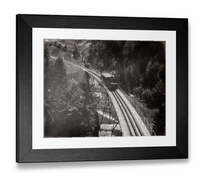 Framed Print : Rigibahn, Rigi funicular railway, Switzerland Framed Print : Rigibahn, Rigi funicular railway, Switzerland