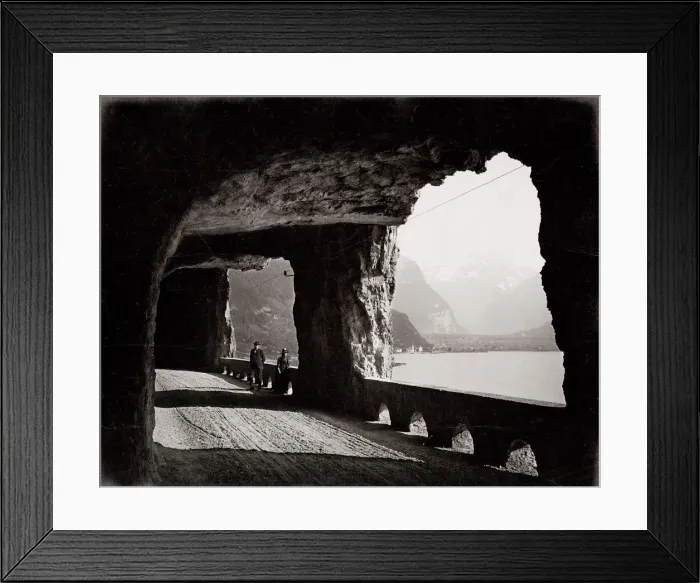 Framed Print : Lake Lucerne. Old Axenstrasse Switzerland Framed Print : Lake Lucerne. Old Axenstrasse Switzerland