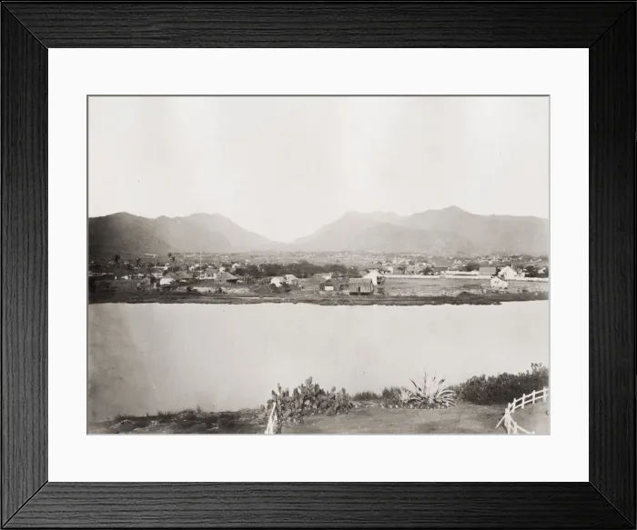 Framed Print : View of Honolulu from the prison, Hawaii Framed Print : View of Honolulu from the prison, Hawaii