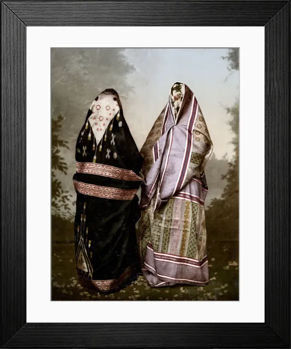 Framed Print : Holy Land, Palestine, modern Israel, two veiled women Framed Print : Holy Land, Palestine, modern Israel, two veiled women