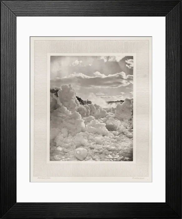 Framed Print : Niagara River, Falls in winter. Woodburytype Framed Print : Niagara River, Falls in winter. Woodburytype