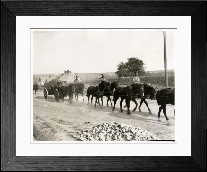 Framed Print : Russian artillery - a big gun drawn by a horse team WWI Framed Print : Russian artillery - a big gun drawn by a horse team WWI