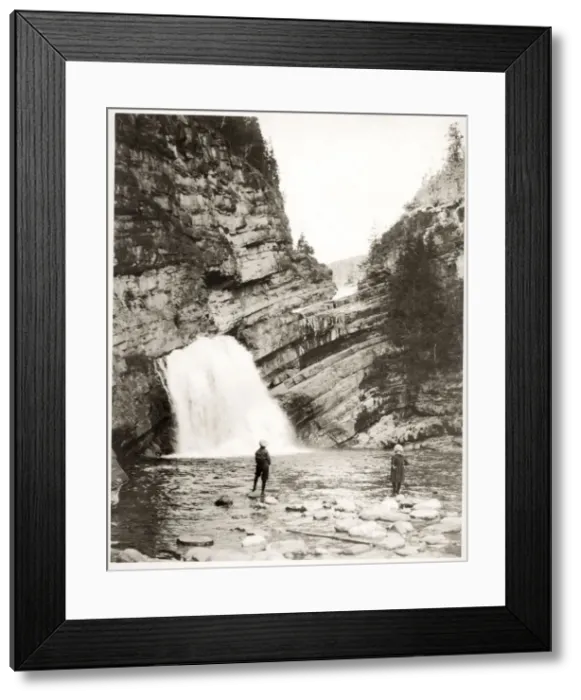 Framed Print : Cameron Falls, Waterton Lakes National Park Canada, c. 1920 Framed Print : Cameron Falls, Waterton Lakes National Park Canada, c. 1920