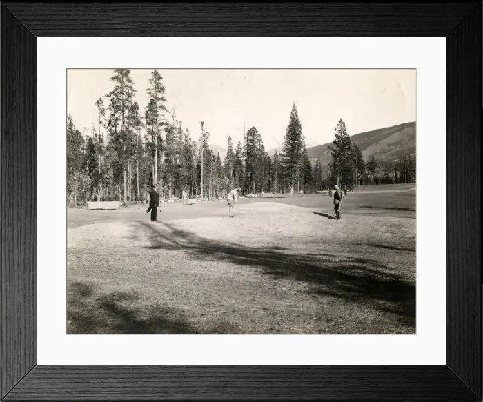 Framed Print : Canada c. 1920s - Jasper Golf Course in the Canadian Rockies Framed Print : Canada c. 1920s - Jasper Golf Course in the Canadian Rockies