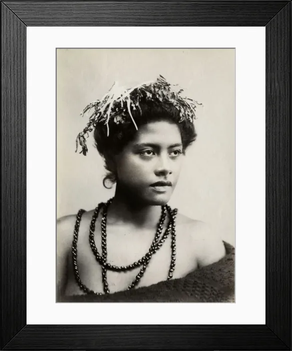 Framed Print : Pacific Islands, Oceania: portrait of a young woman Framed Print : Pacific Islands, Oceania: portrait of a young woman