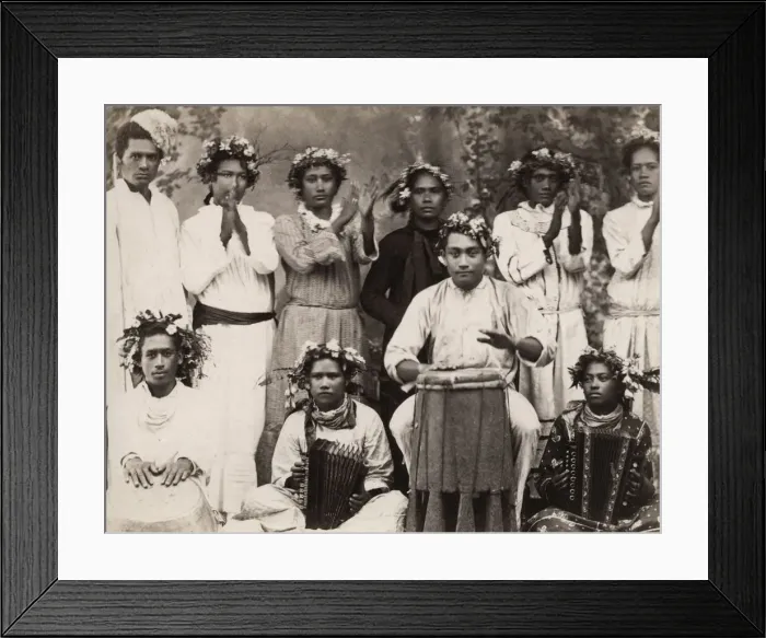 Framed Print : Pacific Islands, Oceania: portrait of musicians Framed Print : Pacific Islands, Oceania: portrait of musicians