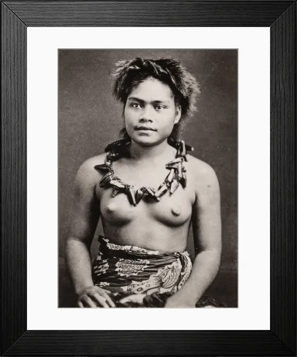 Framed Print : Pacific Islands, Oceania: portrait of a young woman Framed Print : Pacific Islands, Oceania: portrait of a young woman